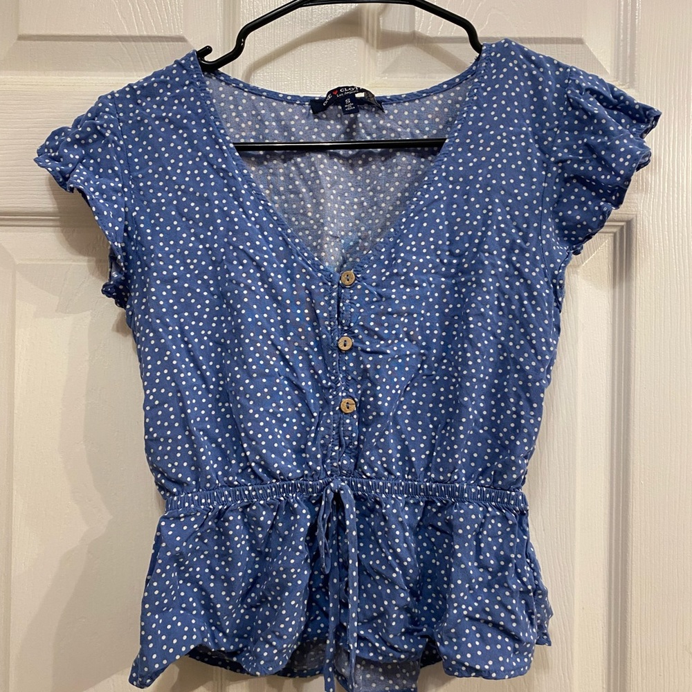 Blue small summer blouse
